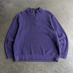 2000s‎ minimalist purple quarter zip